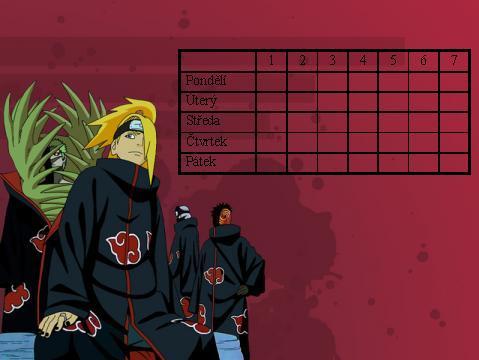 akatsuki rozvrh